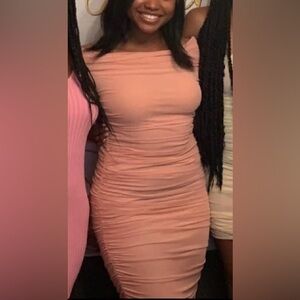Pink bodycon dress